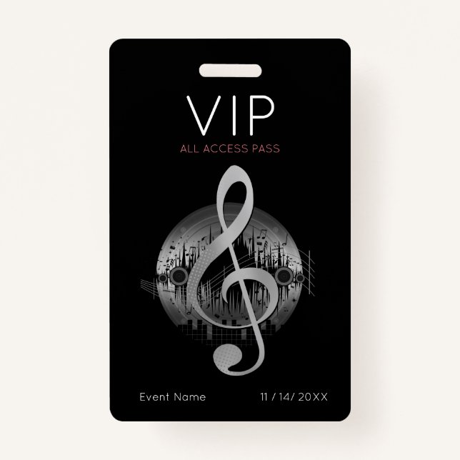 Delightful Tune VIP All Access Badge ID Badge (Front)