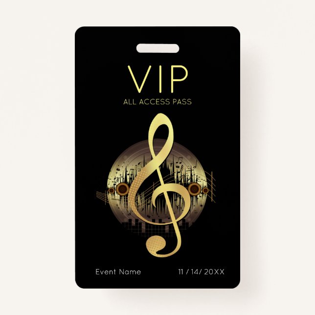 Delightful Tune VIP All Access ID Badge (Front)