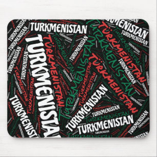 Delightful Turkmenistan Flag Colours Patriotic Mouse Pad