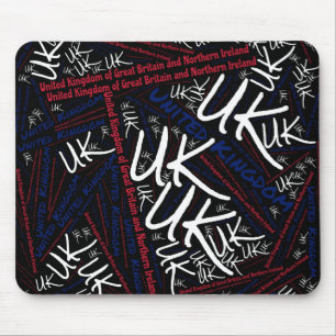 Delightful United Kingdom Flag Colours Patriotic Mouse Pad