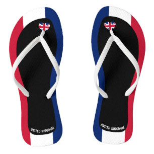 Delightful United Kingdom Flag Colours Patriotic Thongs