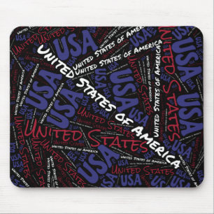 Delightful United States Flag Colours Patriotic Mouse Pad