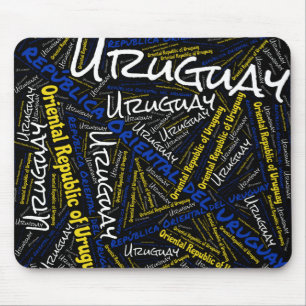 Delightful Uruguay Flag Colours Patriotic Mouse Pad