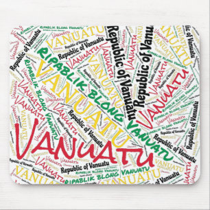 Delightful Vanuatu Flag Colours Patriotic Mouse Pad