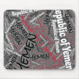 Delightful Yemen Flag Colours Patriotic Mouse Pad