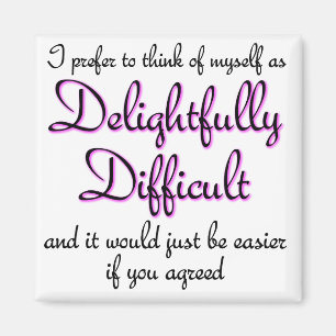 Delightfully Difficult Funny Fridge Magnet Sayings