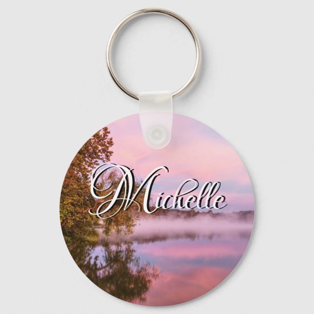 Delightfully Pink Morning Keychain (Front)