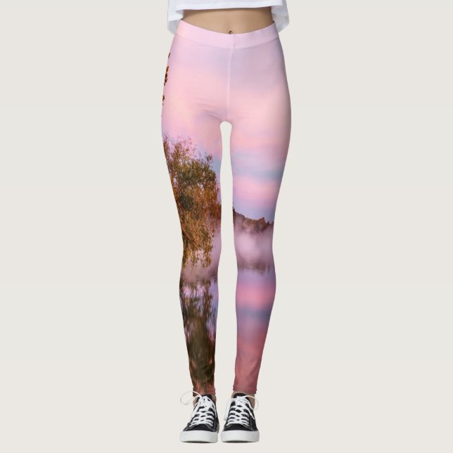 Delightfully Pink Morning Leggings (Front)