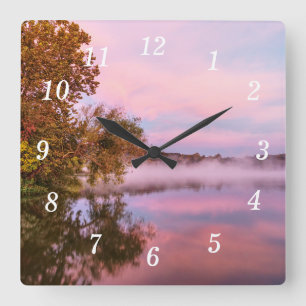 Delightfully Pink Morning Wall Clock