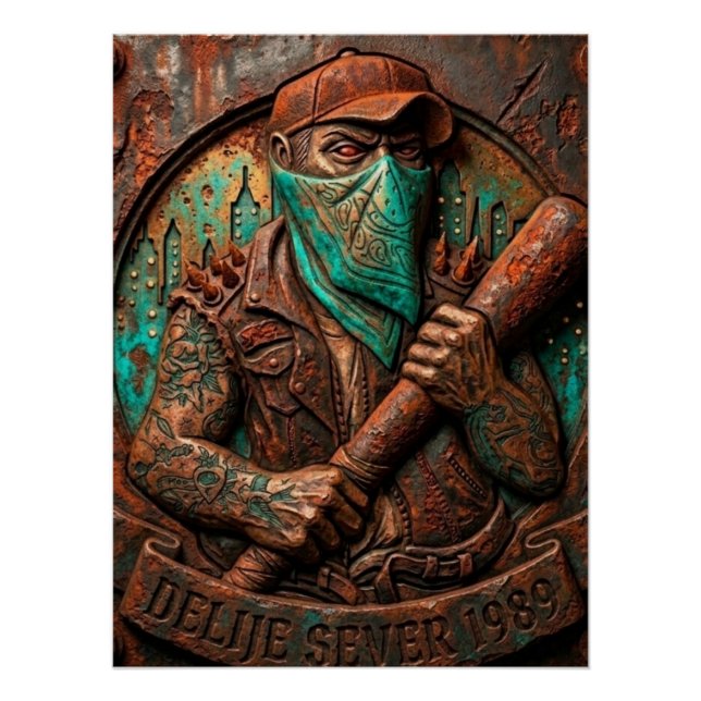 Delije Sever 1989 Embossed Poster (Front)