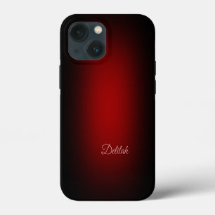 Delilah Custom Template For Your Name Red, Black iPhone 13 Mini Case