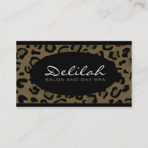 Delilah Leopard Print Black Chic Business Card