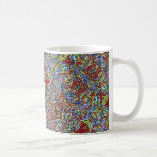 Delirious-Hand Painted Abstract Pattern Coffee Mug