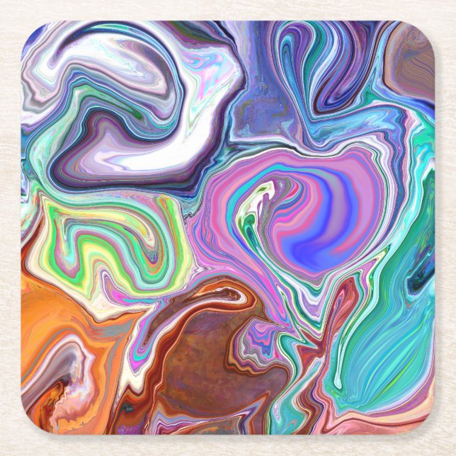 Delirious Square Paper Coaster (Front)