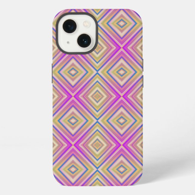 Delish Purple Alternative Diamond Pattern iPhone Case (Back)