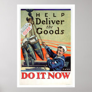 Deliver the Goods - Navy (US02293) Poster