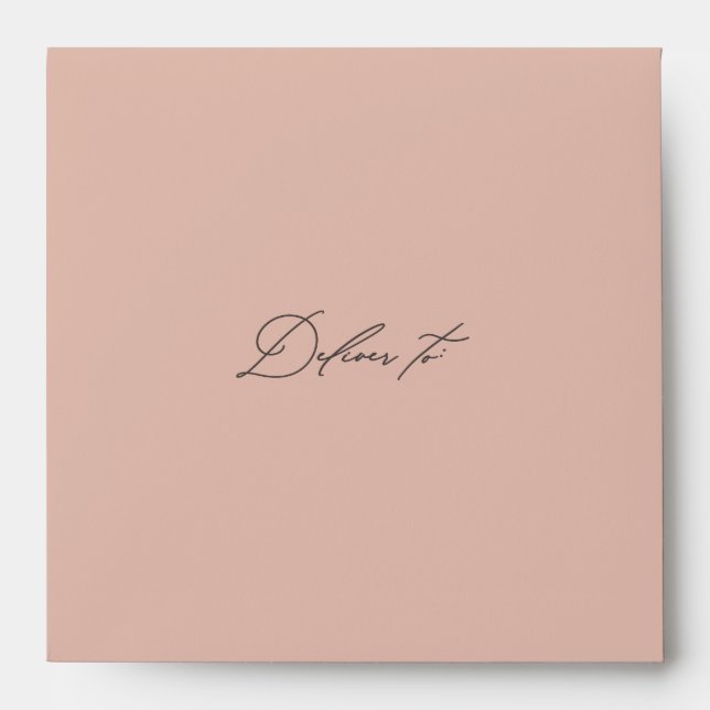 Deliver to Calligraphy with Return Name Wedding Envelope (Front)