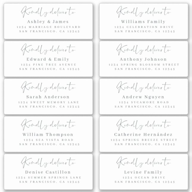 Deliver to Guest Address Labels ORDER on 6” or 8”! (Front)