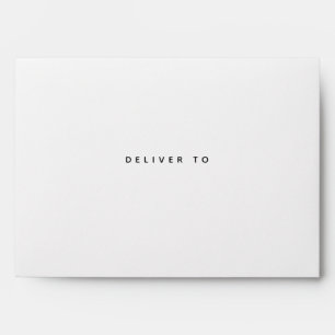 Deliver To   Minimal Typography Envelope