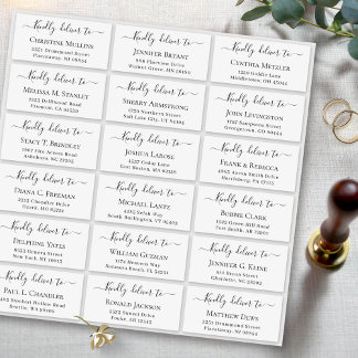 Deliver to Script Large Wedding Guest Address