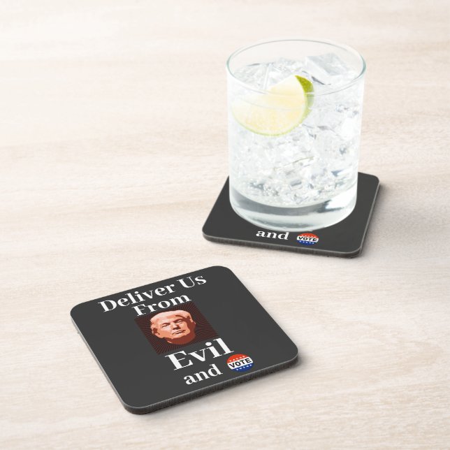 Deliver Us From Evil Beverage Coaster (Right Side)