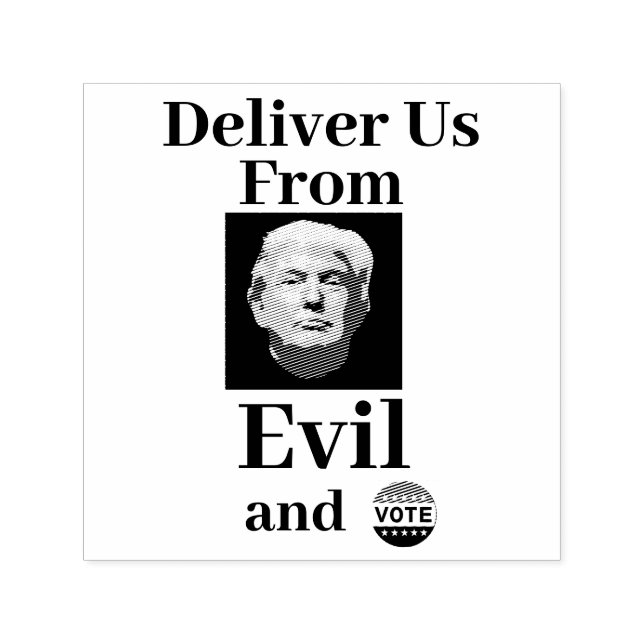 Deliver Us From Evil Self-Inking Rubber Stamp (Design)