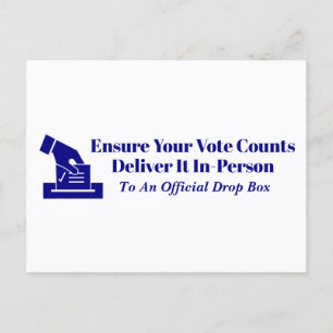 Deliver Your Vote On Time Postcard