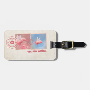 Deliver Yourself-Flying Pig Postage Luggage Tag
