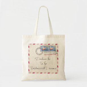 Deliver Yourself Via Flying Pig Tote Bag