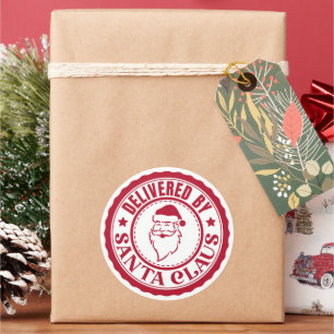 Delivered By Santa Claus Classic Round Sticker