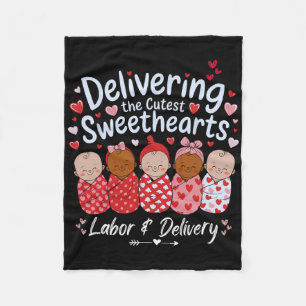 Delivering Cutest Sweethearts Valentine's Labor An Fleece Blanket