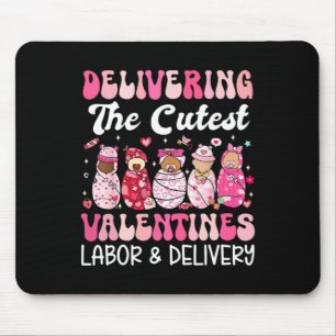 Delivering The Cutest Valentine Day Labor And Deli Mouse Pad