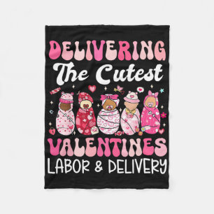 Delivering The Cutest Valentine Day Labour And Del Fleece Blanket
