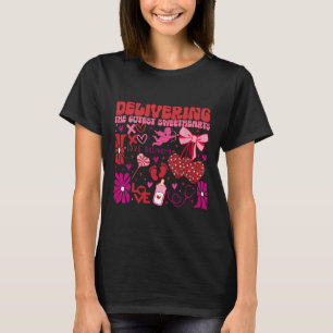 Delivering The Cutest Valentines Floral Labor Deli T-Shirt
