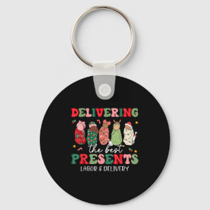 Delivering The Labor Delivery Nurse Christmas  Key Ring