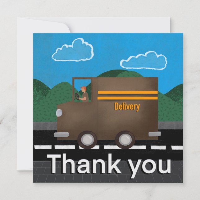 Delivery and Mail Carrier Thank You Card (Front)