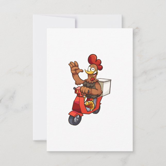 delivery chicken invitation (Front)