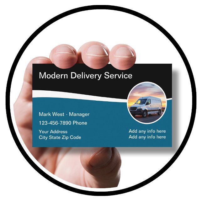 Delivery Courier Modern Simple Business Card (Creator Uploaded)