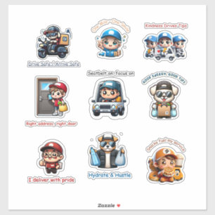 Delivery Driver Affirmations Sticker Pack (9)