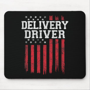 Delivery Driver American Flag Usa Patriot Patrioti Mouse Pad