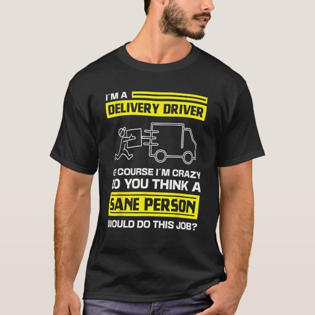 delivery driver costume for courier service worker T-Shirt (Front)