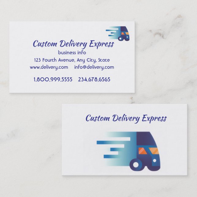Delivery Driver Custom Business Custom Card (Front/Back)