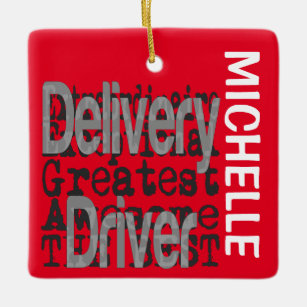 Delivery Driver Extraordinaire CUSTOM Ceramic Ornament