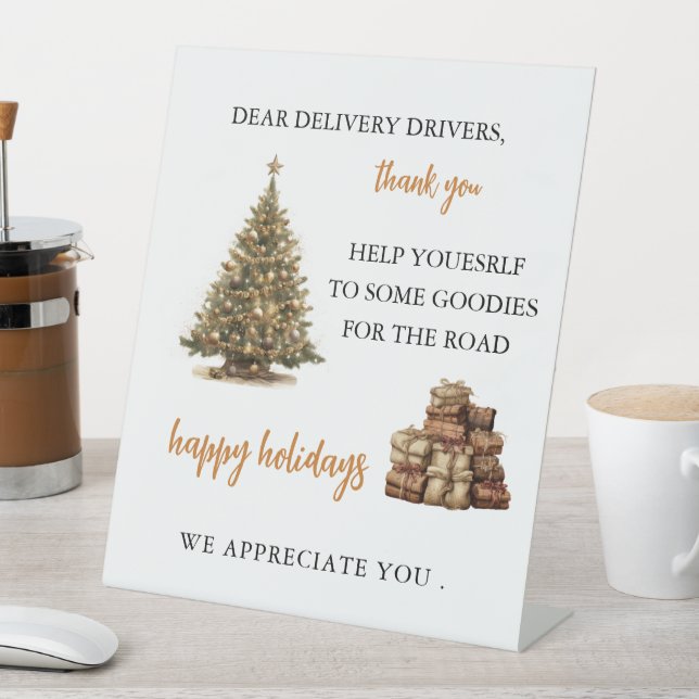 Delivery Driver Holiday Thank You Sign (In SItu)