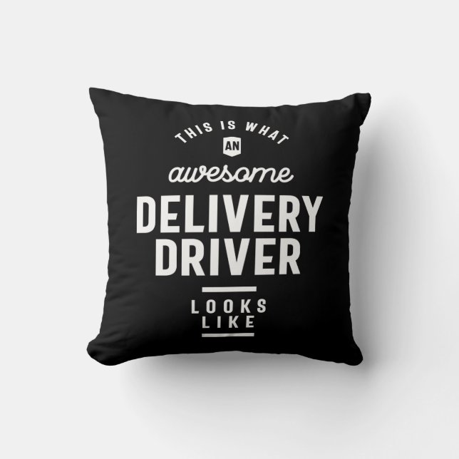 Delivery Driver Job Title Gift Cushion (Front)