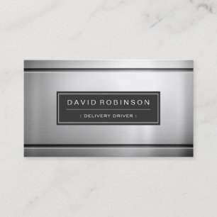 Delivery Driver - Premium Silver Metal Business Card