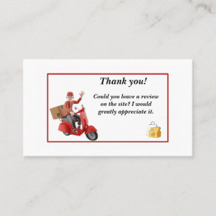 Delivery Driver Thank you  Business Card