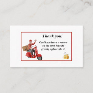 Delivery Driver Thank you Business Card