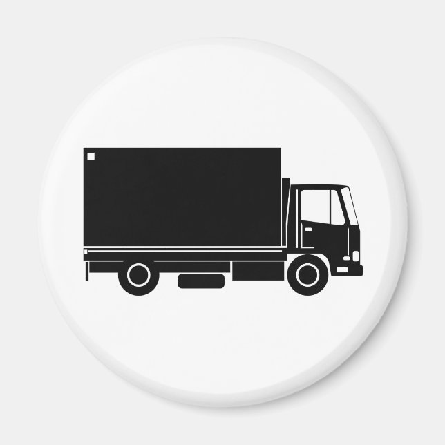 delivery moving truck van lorry magnet (Front)