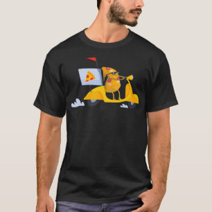 Delivery pizza guy in a motorcycle T-Shirt